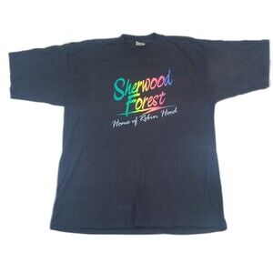 Vtg Robin Hood Sherwood Forest  t-shirt Outdoors Travel Location 80s tee